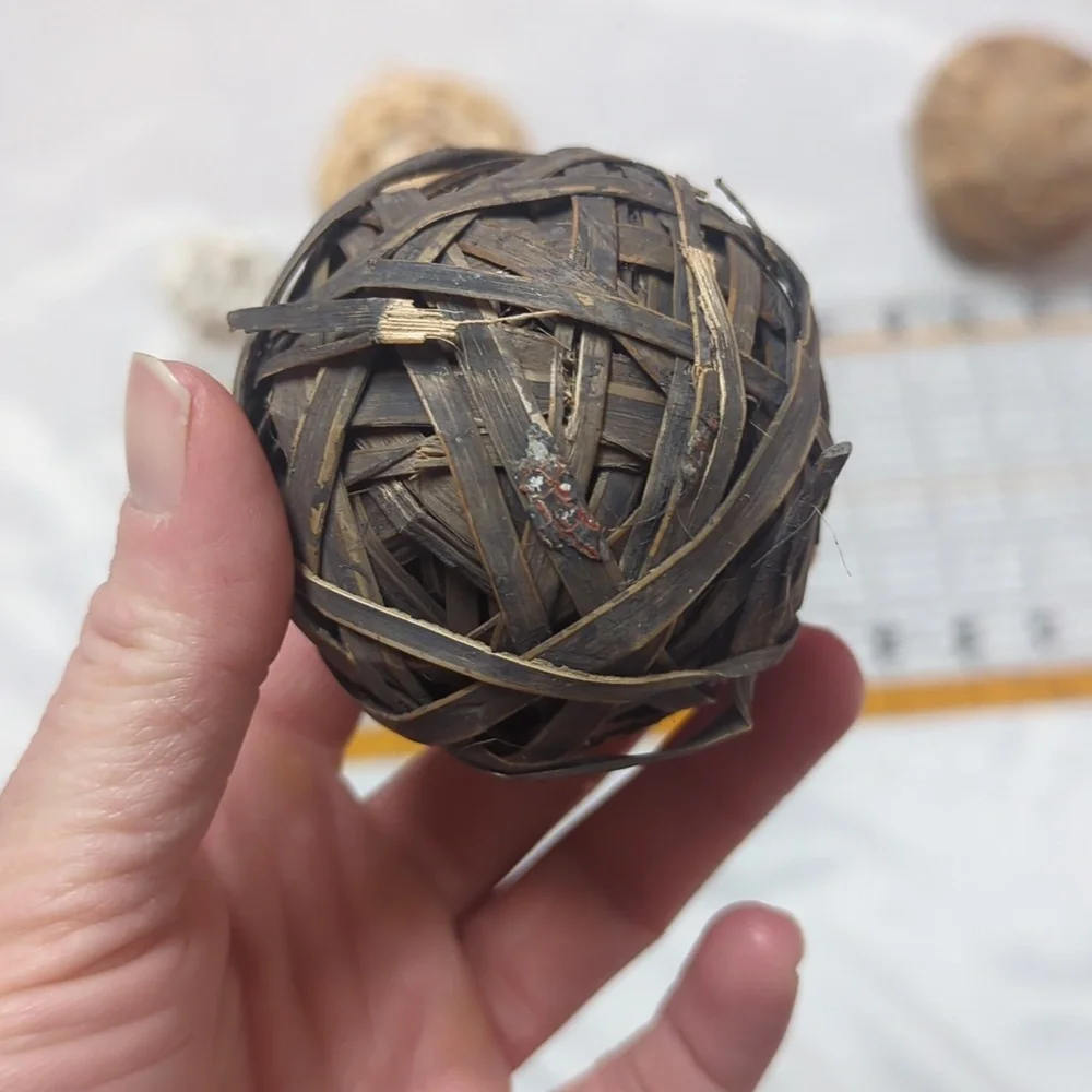 Set of 4 Decorative Beachy Boho Wicker Ball Decor 1